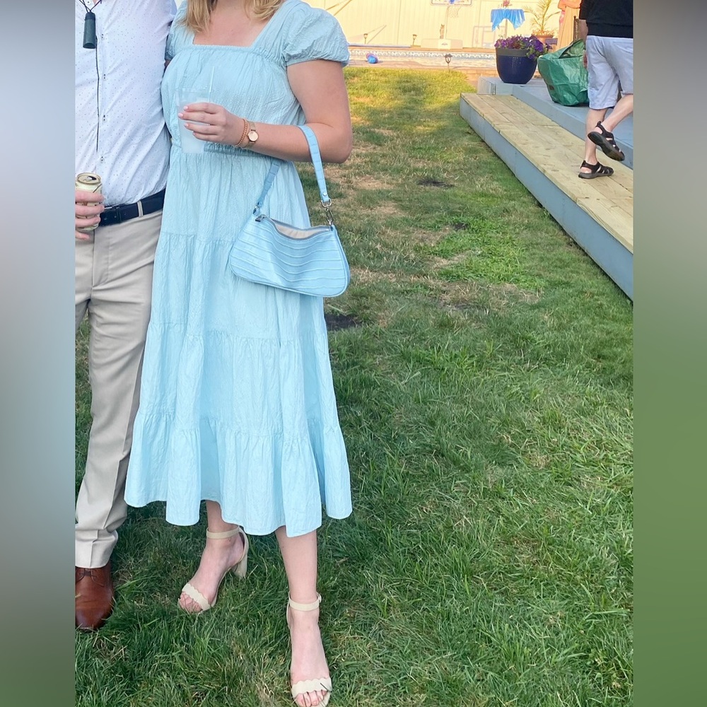 & Other Stories Light Blue Midi Dress